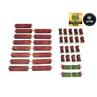 WW2 Normandy Wall w. Gate (low) (VORBEMALT) [28mm/1:56]