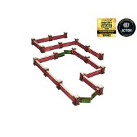 WW2 Normandy Wall w. Gate (low) (VORBEMALT) [28mm/1:56]