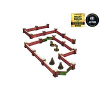 WW2 Normandy Wall w. Gate (low) (VORBEMALT) [28mm/1:56]