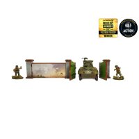 WW2 Normandy Wall w. Gate (high) PREPAINTED [28mm/1:56]