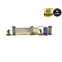 WW2 Normandy Wall w. Gate (high) PREPAINTED [28mm/1:56]
