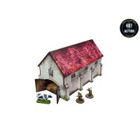 WW2 Normandy Cowshed PREPAINTED [28mm/1:56]