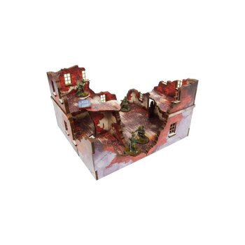 WW2 Normandy Ruined Large House – 1 PREPAINTED [28mm/1:56]