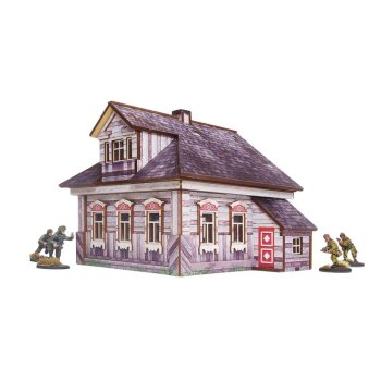 WW2 Ostfront Village Whitewashed Dacha (1) (VORBEMALT) [28mm/1:56]