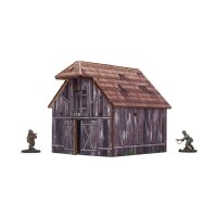 WW2 Ostfront Village Barn (1) PREPAINTED [28mm/1:56]
