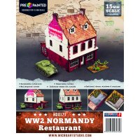 WW2 Normandy Restaurant PREPAINTED [15mm/1:100]