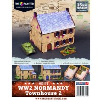 WW2 Normandy Townhouse 2 PREPAINTED [15mm/1:100]