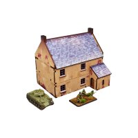 WW2 Normandy Townhouse 2 PREPAINTED [15mm/1:100]
