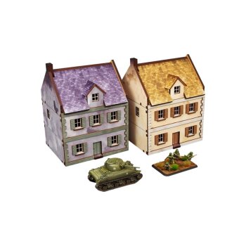 WW2 Normandy Townhouse 3 PREPAINTED [15mm/1:100]