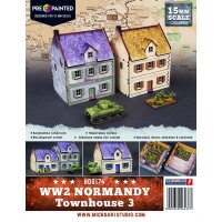 WW2 Normandy Townhouse 3 PREPAINTED [15mm/1:100]