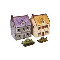 WW2 Normandy Townhouse 3 PREPAINTED [15mm/1:100]
