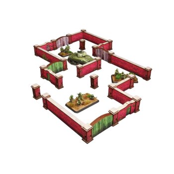 WW2 Normandy Brick Wall PREPAINTED [15mm/1:100]