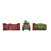 WW2 Normandy Brick Wall PREPAINTED [15mm/1:100]