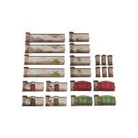 WW2 Normandy Stone Wall PREPAINTED [15mm/1:100]