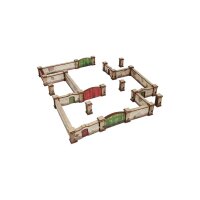 WW2 Normandy Stone Wall PREPAINTED [15mm/1:100]