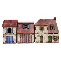 WW2 Normandy Farmhouse w. Outbuildings PREPAINTED [15mm/1:100]