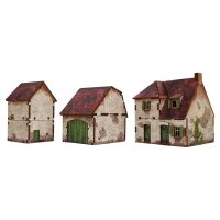 WW2 Normandy Farmhouse w. Outbuildings PREPAINTED [15mm/1:100]