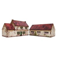 WW2 Normandy Homestead w. Stable (VORBEMALT) [15mm/1:100]
