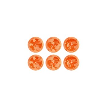 Objective "Critical" Markers 40mm 1-6 Fluo Orange