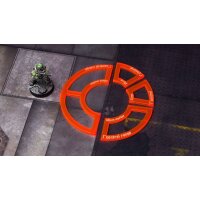 1" Control Zone for 40mm Markers KT  Fluo Orange