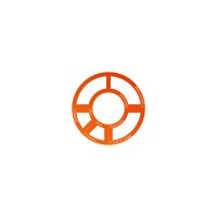 1" Control Zone for 40mm Markers KT  Fluo Orange