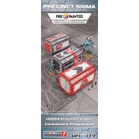 Precinct Sigma Containers (3) PREPAINTED (grey/red)
