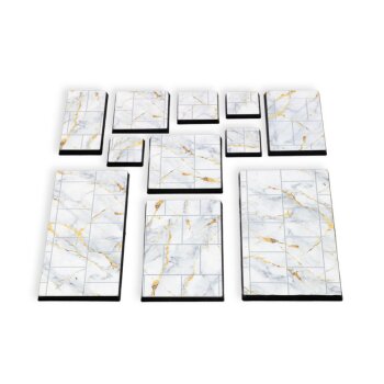 White Marble Instabases rectangular 30x60mm (5 pc.)