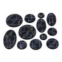 Black Marble Instabases oval 105x70mm (1 pc.)