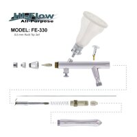 Fengda FE-330 Luxury All-Purpose Precision Dual-Action Gravity Feed Airbrush with 0.5 mm Nozzle & 4 Chamber Cup