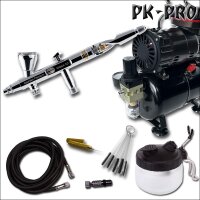Gaahleri Airbrush Premium Series GHPM-Mobius 0.2mm + Compressor PK-286 Starter Set