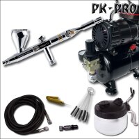 Gaahleri Airbrush Premium Series GHPM-Mobius 0.3mm + Compressor PK-286 Starter Set