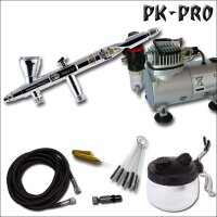 Gaahleri Airbrush Premium Series GHPM-Mobius 0.2mm + Compressor AS18-2 Starter Set