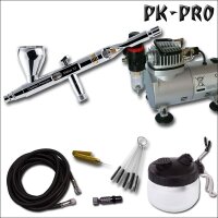 Gaahleri Airbrush Premium Series GHPM-Mobius 0.3mm + Compressor AS18-2 Starter Set