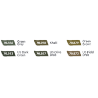 70.202N WWII Paint Set Soviet Armour & Infantry (6x18ml) - Model Color