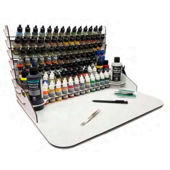 26.014 Accesories - Paint diplay and work station (50x37cm) with vertigal storage