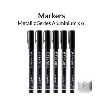 Metallic Series Markers Aluminium (6x)