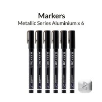 Metallic Series Markers Aluminium (6x)