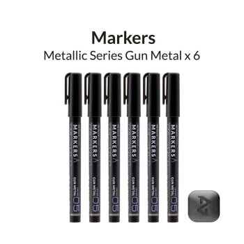 Metallic Series Markers Gun Metal (6x)