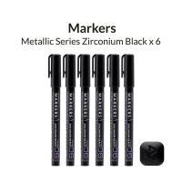 Metallic Series Markers Zirconium Black (6x)