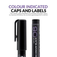 Metallic Series Markers Zirconium Black (6x)