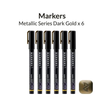 Metallic Series Markers Dark Gold (6x)