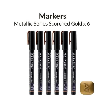 Metallic Series Markers Scorched Gold (6x)