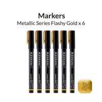Metallic Series Markers Flashy Gold (6x)