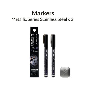 Metallic Series Markers Stainless Steel (2x)