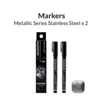 Metallic Series Markers Stainless Steel (2x)
