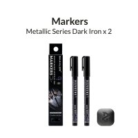 Metallic Series Markers Dark Iron (2x)