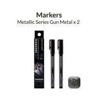 Metallic Series Markers Gun Metal (2x)