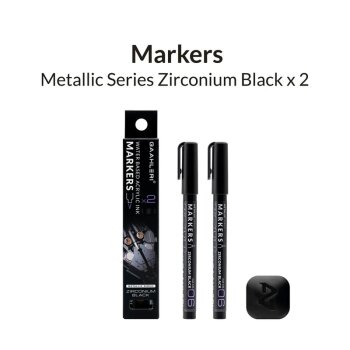 Metallic Series Markers Zirconium Black (2x)
