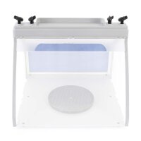 Wiltec Paint Station für Airbrushabsauganlage, Ablage für Farben, 4 Halterungen für Airbrushpistolen, Aufsatz für Airbrush Absauganlage