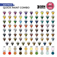 Quick Paint Combo Set 100 Colors (80x18mL Quick Gen, 20x18mL Acrylic 3Gen)